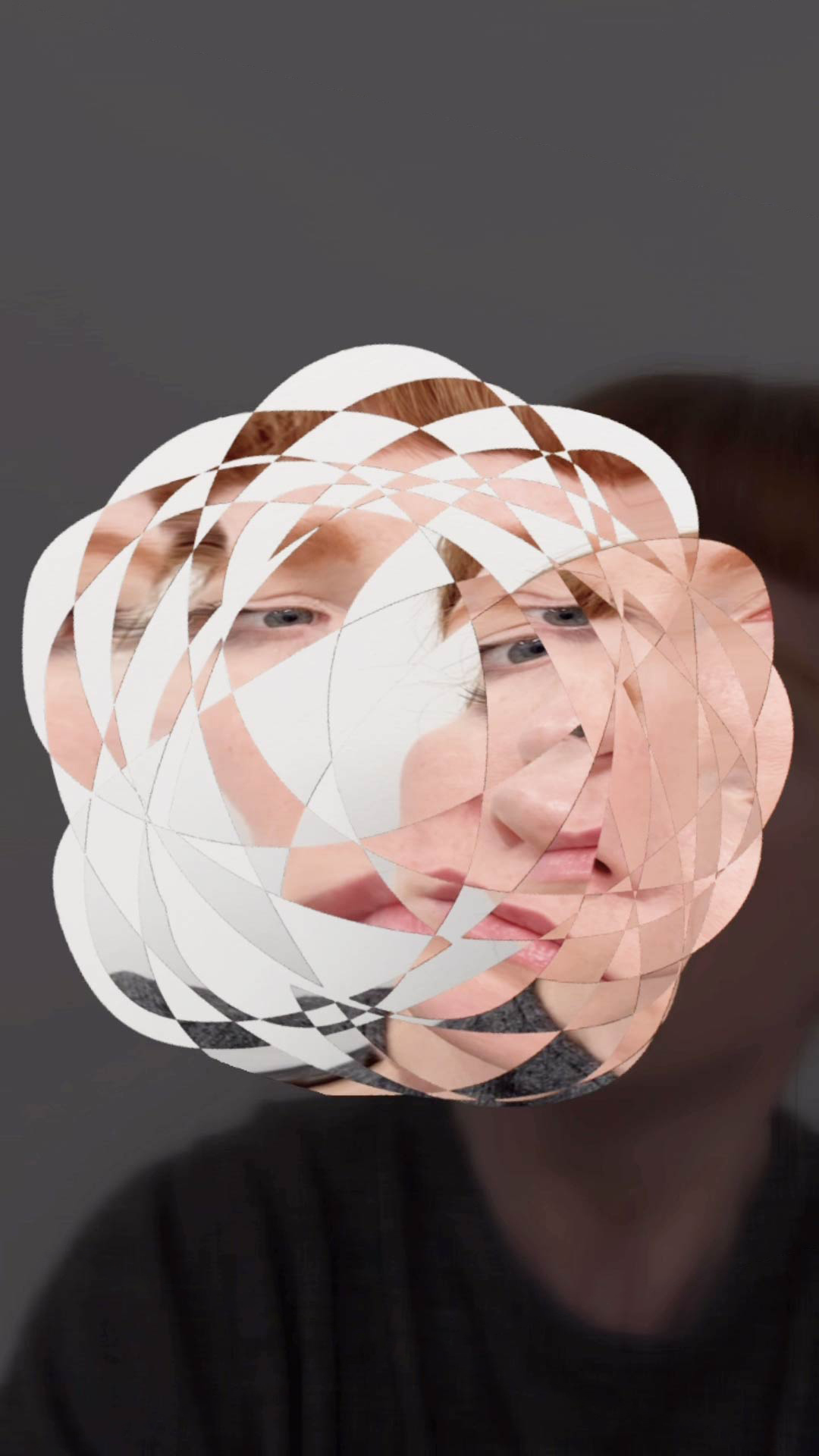an artist performance with augmented reality