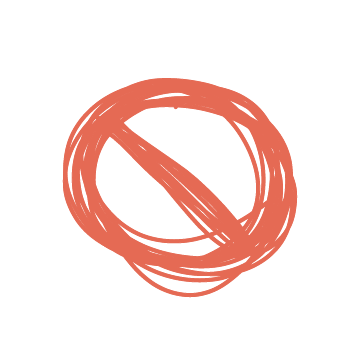 illustration of a no go symbol