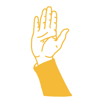 illustration of a raised hand