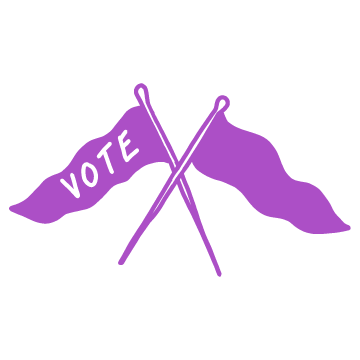 illustration of flags that say vote