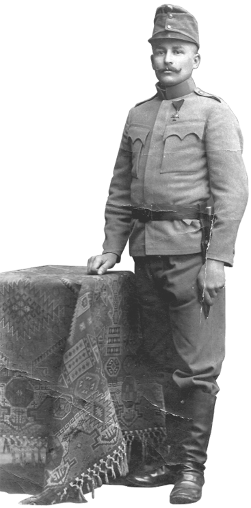 A Hungarian soldier in uniform before entering World War I