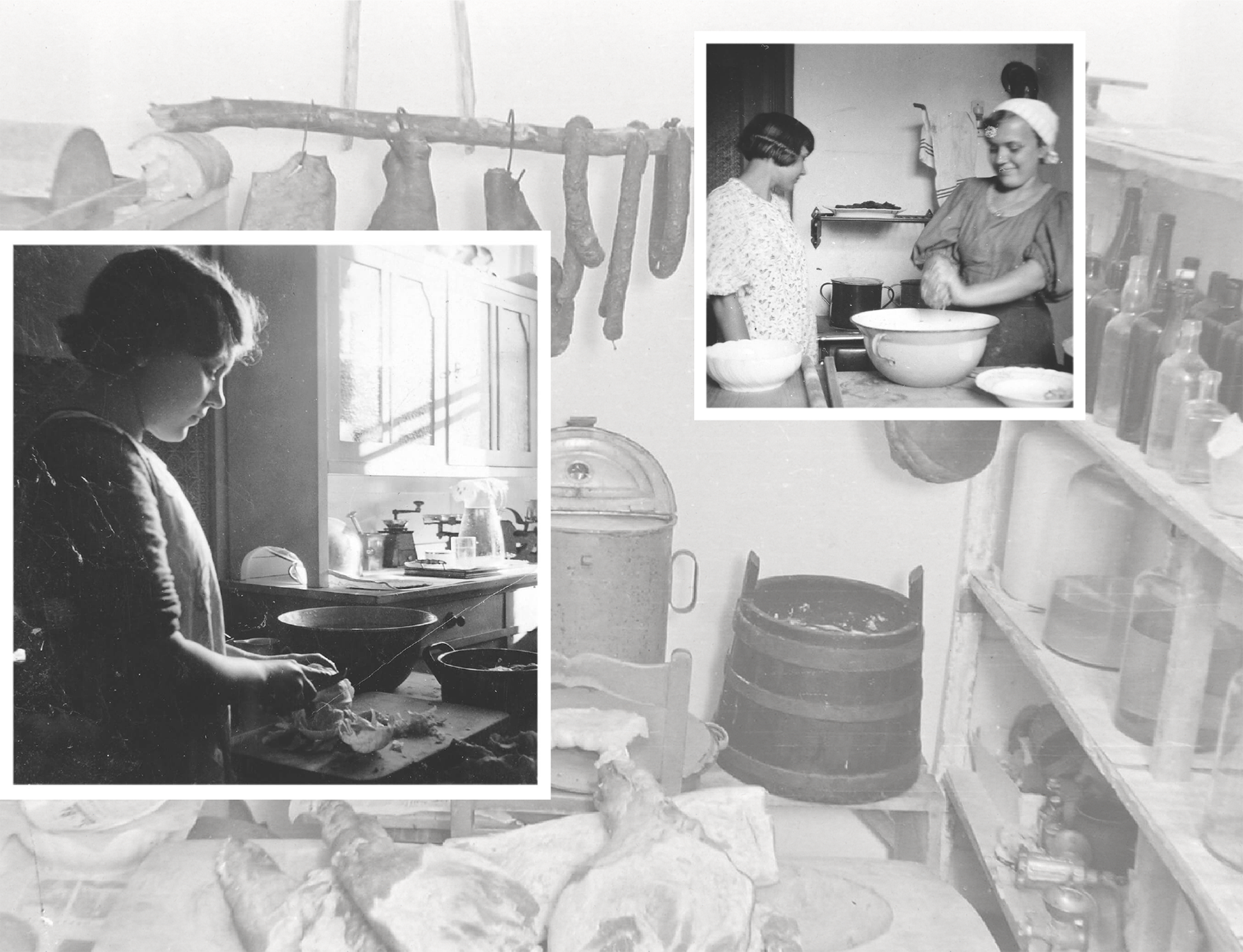 farming women in a kitchen