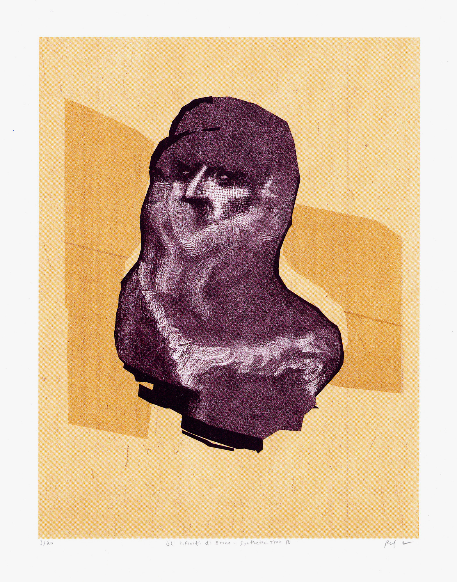 ”Gli Infiniti di Bruno - Synthetic Twin B” Paul Catanese, lithography, 11” x 14”, 2024