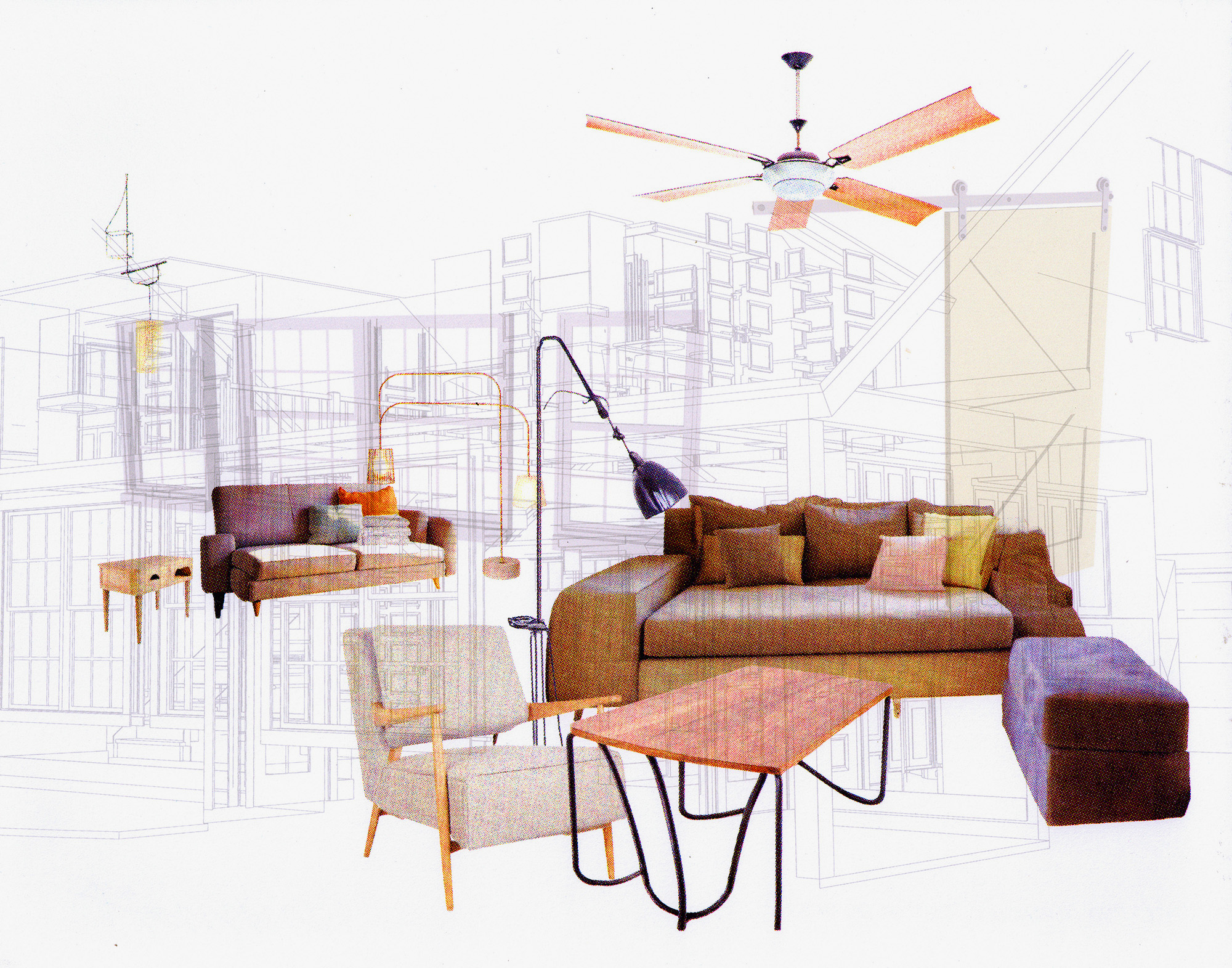 ”Pile #40 (A Renewed Sense of Balance)” Sean P. Morrissey, screenprint, 14” x 11”, 2025